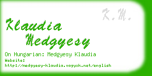 klaudia medgyesy business card